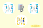 Preview: Sterne-Set A1b blau/gelb/blau